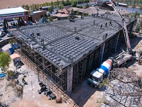 تنفیذ مشروع إنشائي سانرایز باستخدام قالب بوليمر خرسانی